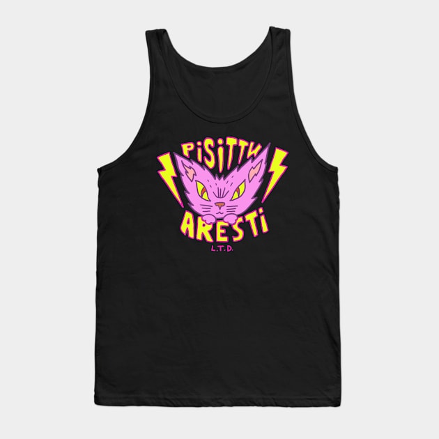 Stray Cat Logo Pisittu Aresti LTD - by Miskel Design Tank Top by miskel